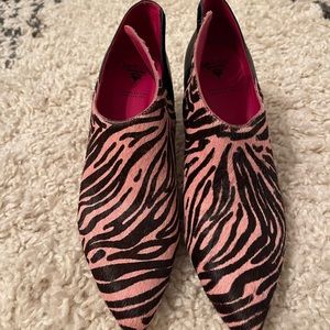- John Fluevog Pink Zebra Limited Edition Shoes